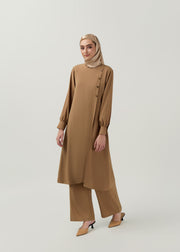 Chocolate Mousse Buttoned Tunic